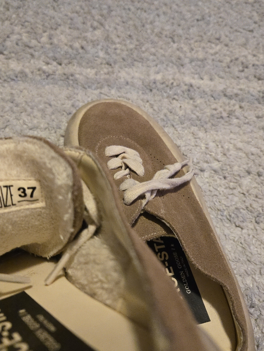 Golden Goose Deluxe Brand Space-Star Sabot Suede Mules Tobacco Brown Size 37 - Picture 7 of 10
